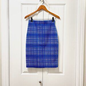 Banana Republic Cobalt Crosshatch Pencil Skirt Blue – Petite 2